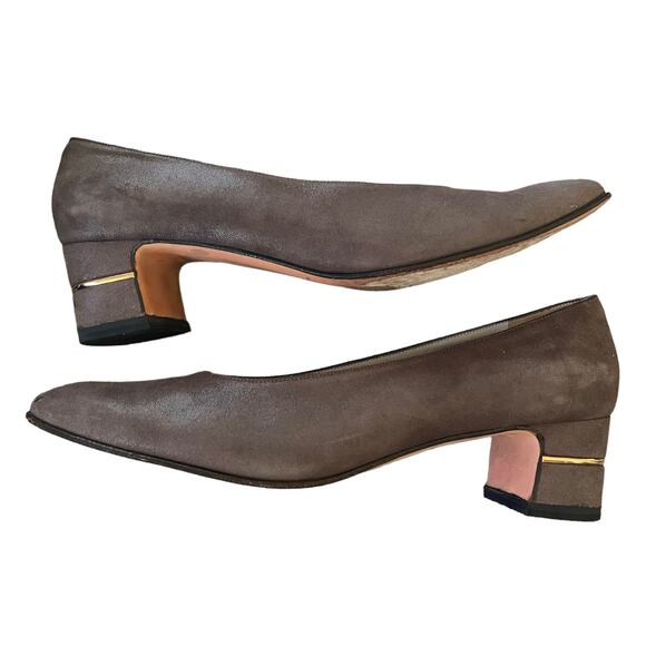 Salvatore Ferragamo Brown Block Heels Size 8.5 - Picture 6 of 8